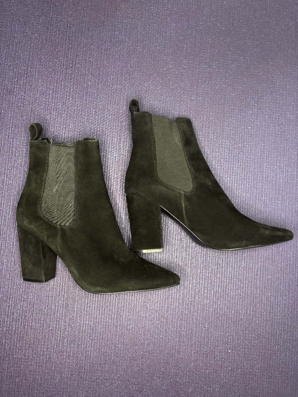 Steve Madden Black Pointed Toe Heeled Boots Size 9.5M